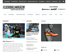 Tablet Screenshot of floorballmagazin.de